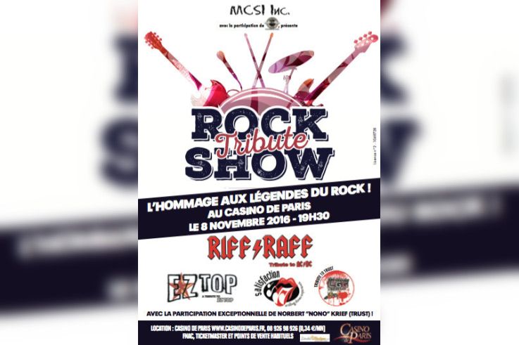 Rock Tribute Show au Casino de Paris en novembre 2016