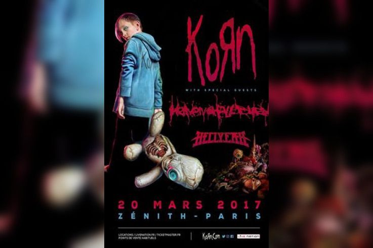 Korn en concert au Zénith de Paris en mars 2017