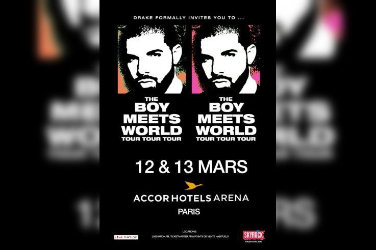 Drake en concerts à l'Arena Bercy de Paris en 2017