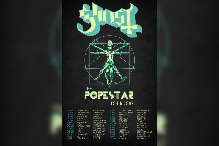 Ghost en concert à l’Olympia de Paris en avril 2017