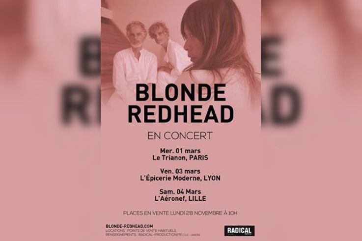 Blonde Redhead en concert au Trianon de Paris en mars 2017