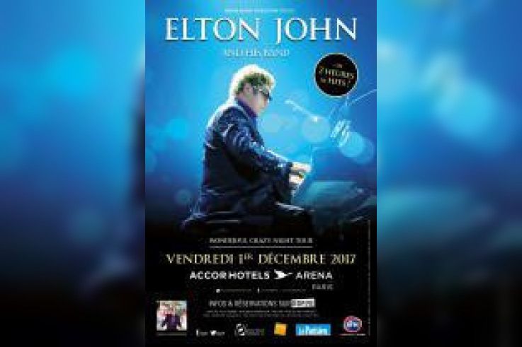 Elton John en concert à l'Arena Bercy de Paris en 2017