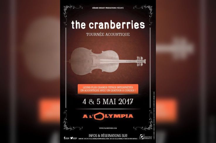 The Cranberries en concerts à l'Olympia de Paris en mai 2017