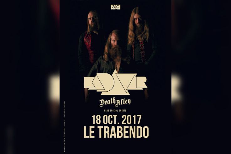 Kadavar et Death Alley en concert au Trabendo de Paris en octobre 2017