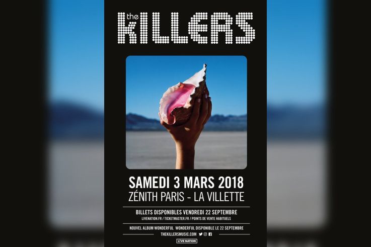 The Killers en concert au Zénith de Paris en mars 2018