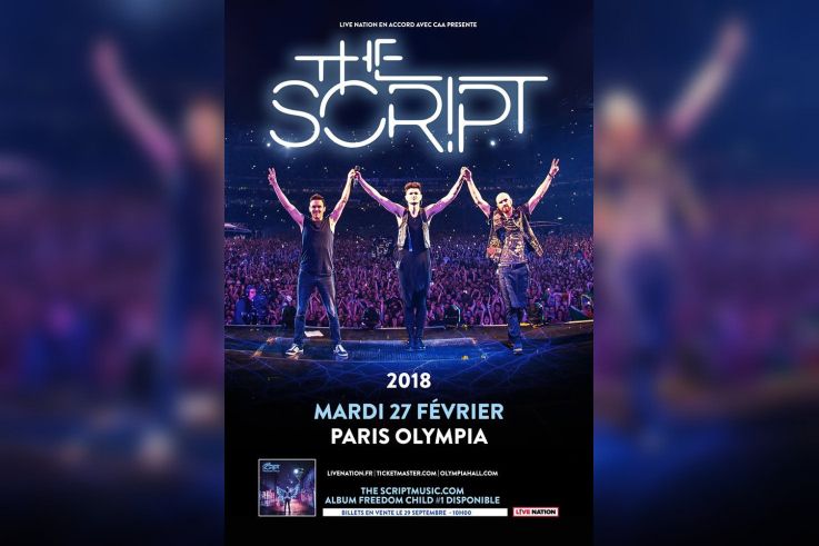 The Script en concert à l’Olympia de Paris en février 2018