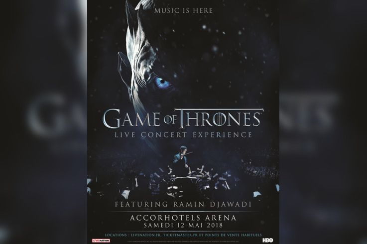 Game Of Thrones : Live Concert Experience à l'AccorHotels Arena Bercy de Paris en mai 2018 