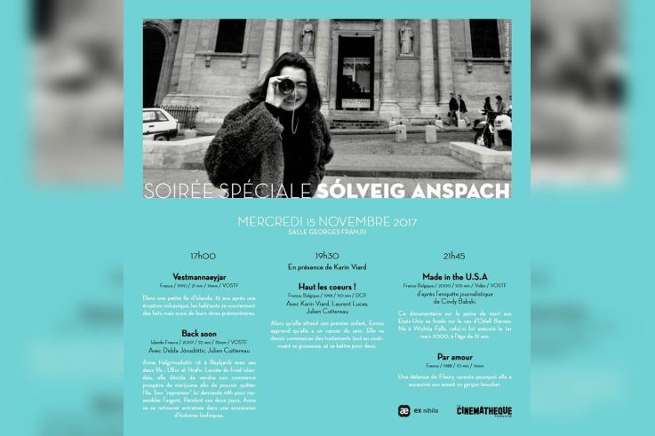 Hommage à Sólveig Anspach à la Cinémathèque