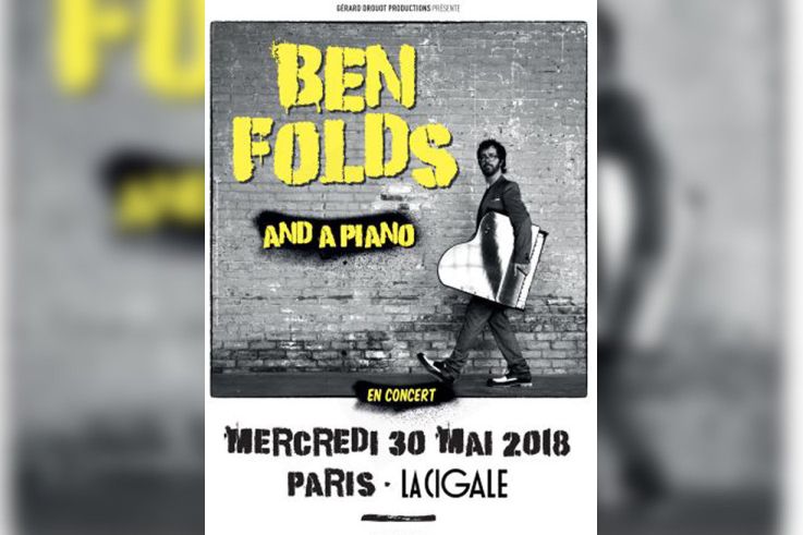 Ben Folds and a piano en concert à La Cigale de Paris en mai 2018