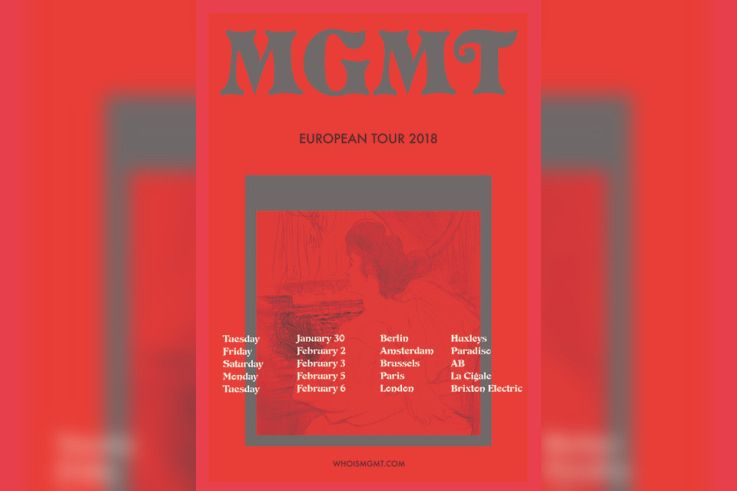 MGMT en concert à La Cigale de Paris en février 2018