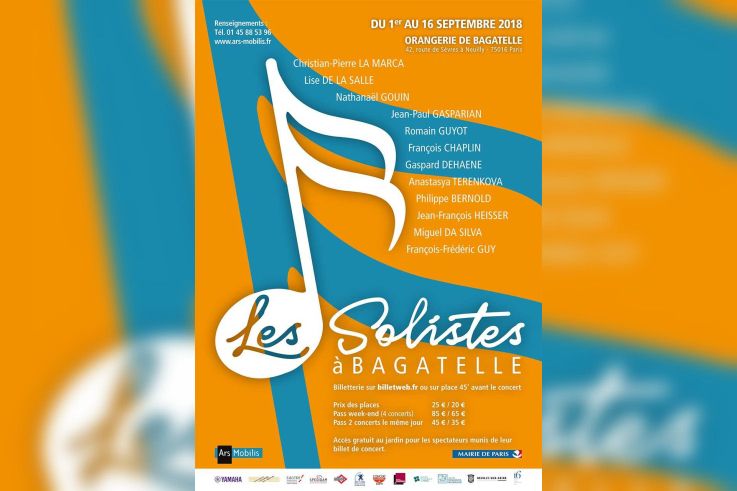 Les Solistes à Bagatelle 2018 : dates, programmation et réservations
