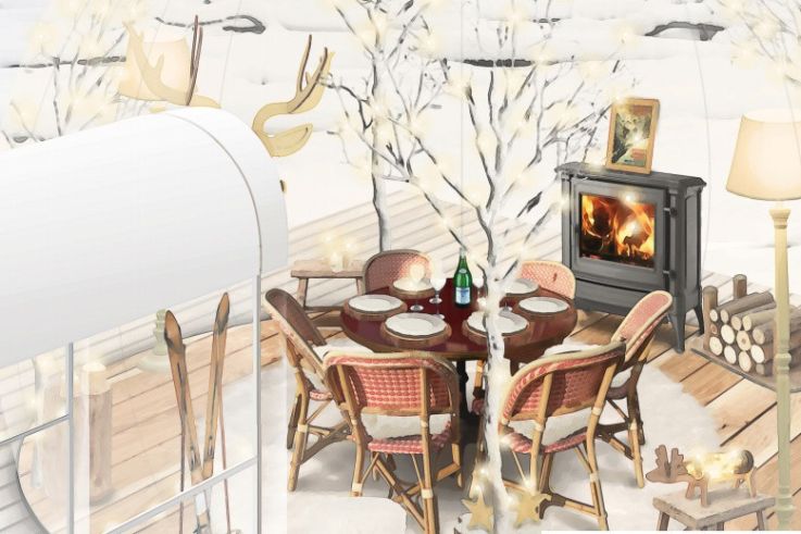 Île était une bulle : le chalet éphémère de l'île pour l'hiver 2018/2019