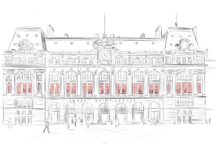 Ouverture d'un Street Food Market à la Gare Saint-Lazare à Paris au printemps 2019