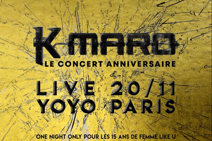 K-Maro en concert au Yoyo - Palais de Tokyo pour les 15 ans de 'Woman Like U'