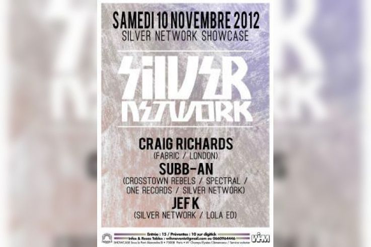 Silver Network au Showcase avec Craig Richards, Subb-An et Jef K