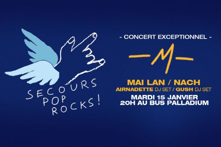 Secours Pop Rocks au Bus Palladium avec -M-, alias Matthieu Chedid