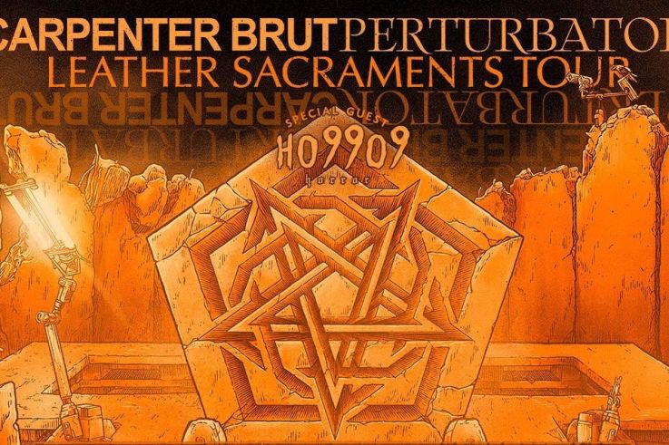Carpenter Brut et Perturbator en concert à l'Olympia à Paris en octobre 2023