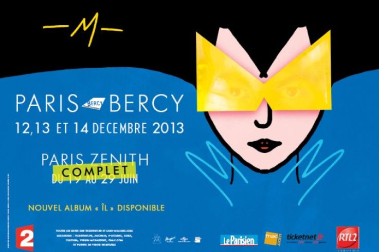 -M-, alias Matthieu Chedid, en tournée 2013 : série de concerts au Trianon et au Zénith de Paris