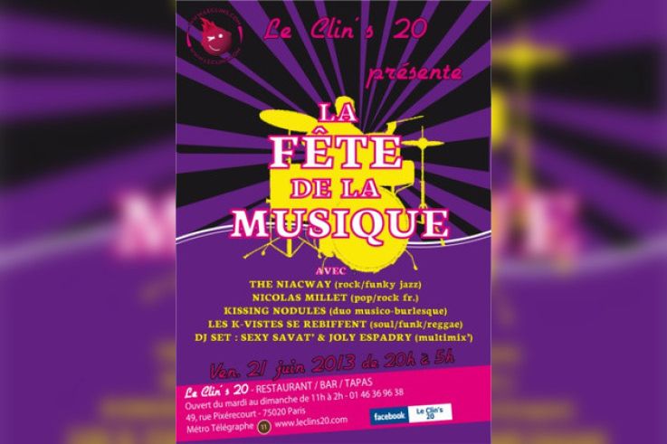 Fête de la musique 2013 au Clin's