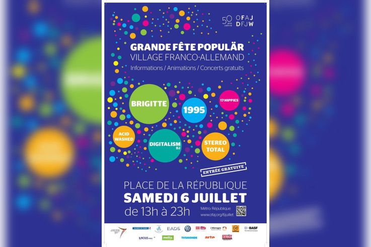 Grande Fête Populär Place de la République le 6 juillet 2013 avec Brigitte et 1995