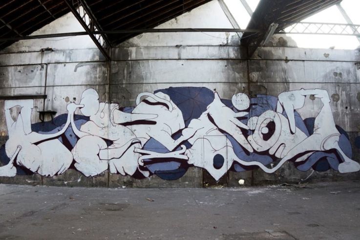 Performance de street art : Esmo investit le MUR XIII