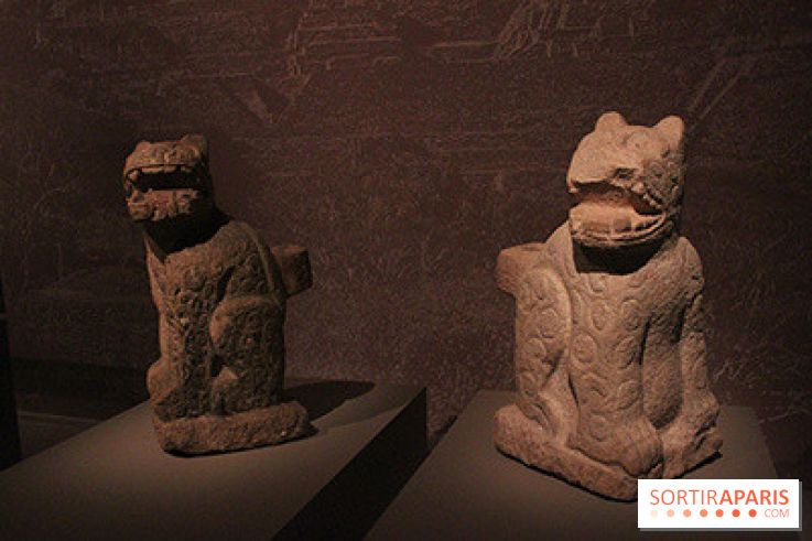 Mayas, un temps sans fin - porte étandard en forme de jaguar