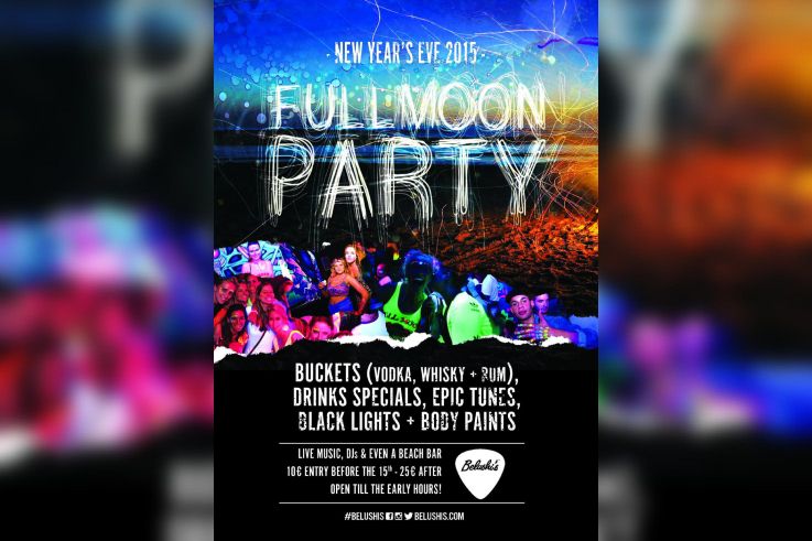 NYE 2014/15 Full Moon Party in Belushi's Paris canal