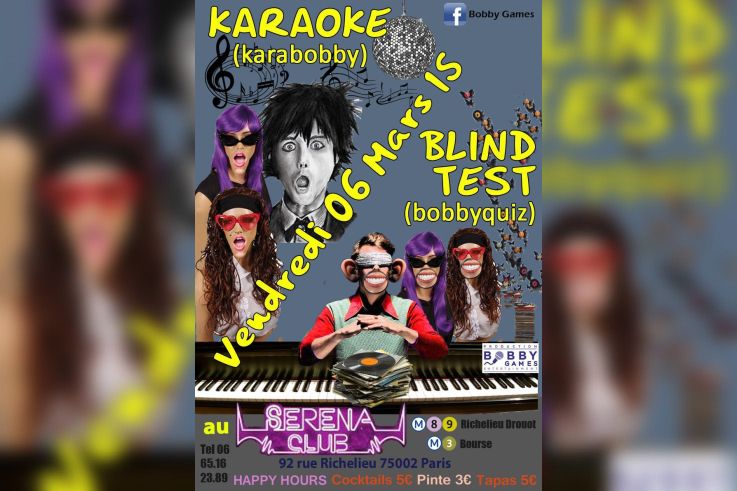 Quiz musical (blind-test) & Karaoké GRATUIT au SERENA CLUB