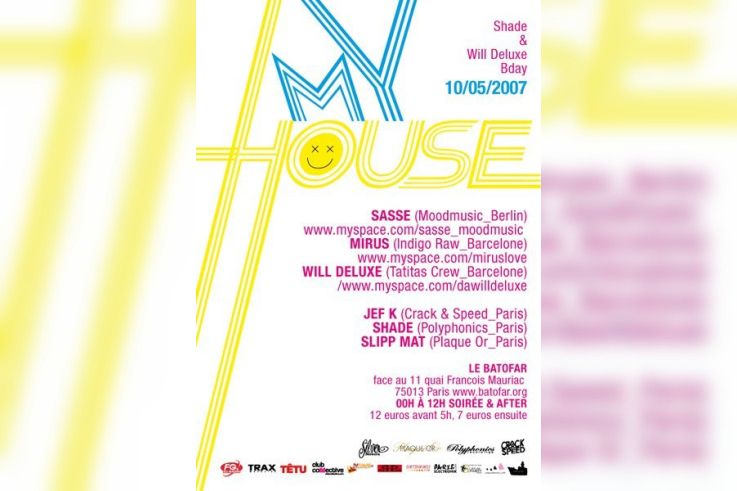 Soirée, My House, Batofar, Minimal, Electro 