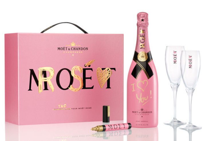 Saint Valentin avec le Champagne Moet et André