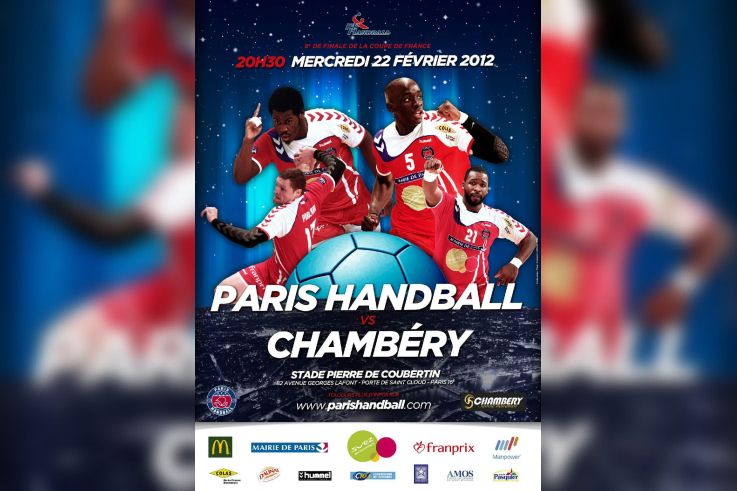 PARIS HANDBALL - CHAMBERY 8ème de finale Coupe de France de Handball