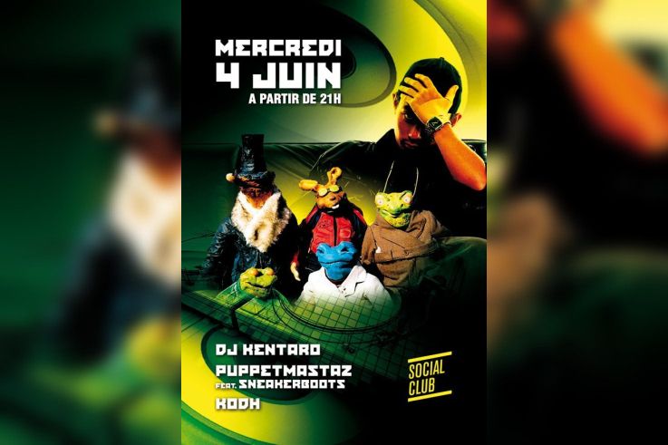 Soirée, Paris, DJ Kentaro, Kodh, Boulaone, Social Club