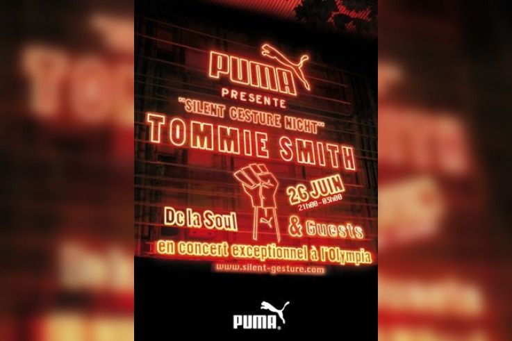 Soirée, Silent Gesture, Paris, Olympia, Tommie Smith, Puma