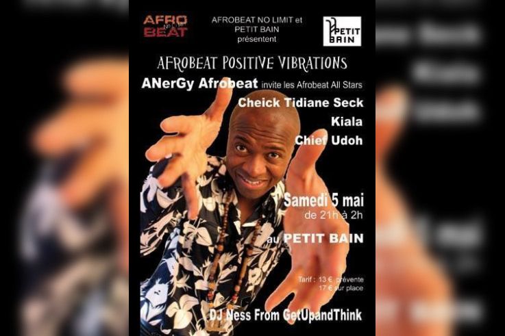 ANerGy Afrobeat invite les Afrobeat All Stars : Cheick Tidiane Seck, Kiala, chief Udoh