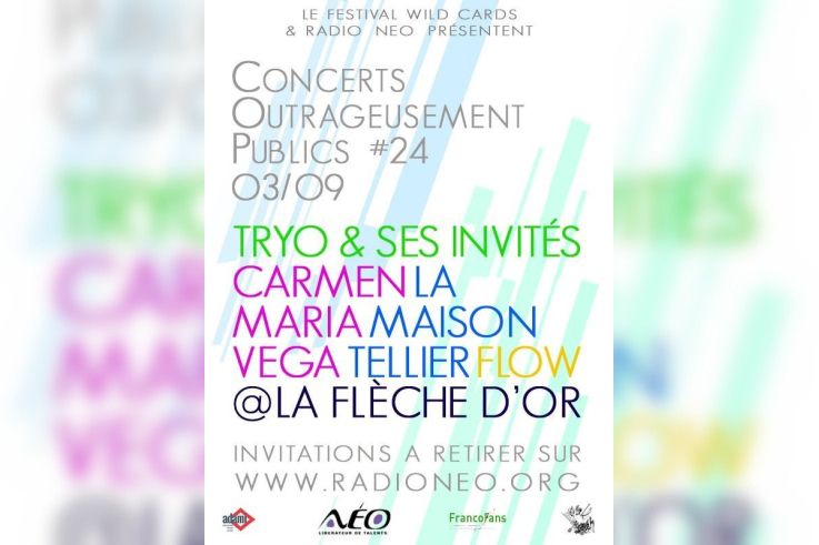 Soirée, Paris, Flèche d'Or, Tryo, La Maison Tellier, Flow, Carmen Maria Vega