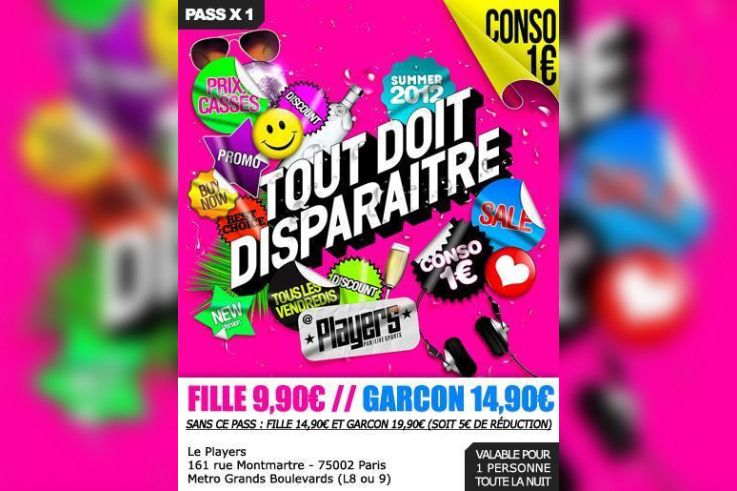 TOUT DOIT DISPARAITRE ! (CONSO 1E)