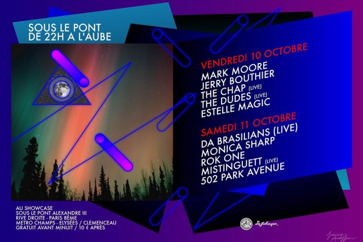 Soirée, Paris, Sous le Pont, Pont Alexandre 3, Showcase