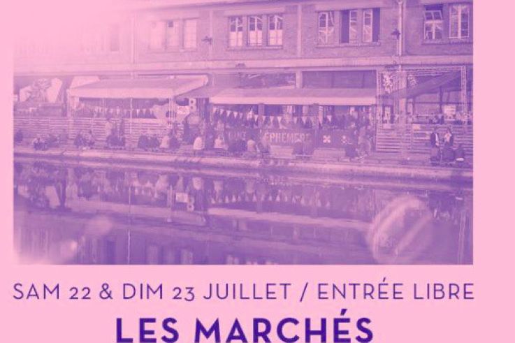 Marché en short au Point éphémère 