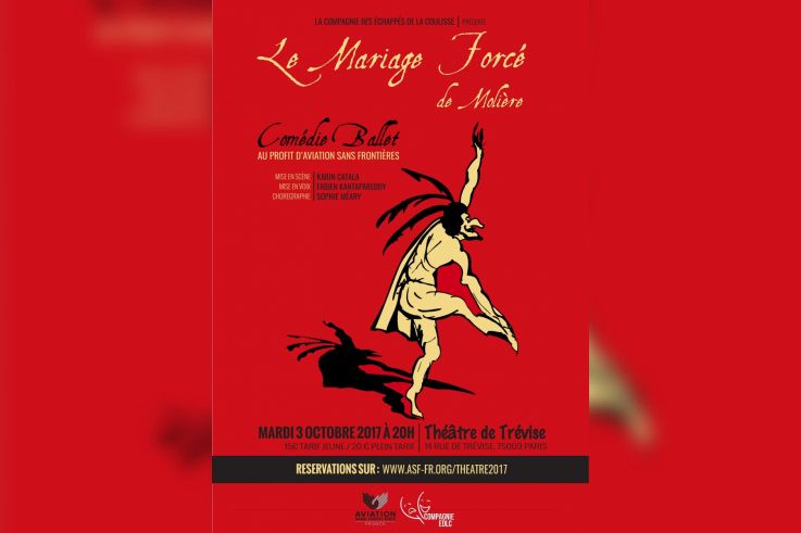 Le mariage forcé de Molière au Trévise au profit d'Aviation sans frontières