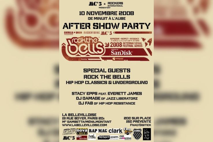 Soirée, Paris, After Party Rock The Bells, Bellevilloise 