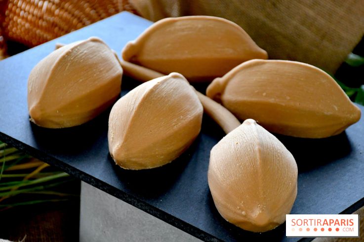 La bûche de Noël 2023 de la Halle aux Grains au sarrasin et noisettes, un coup de cœur