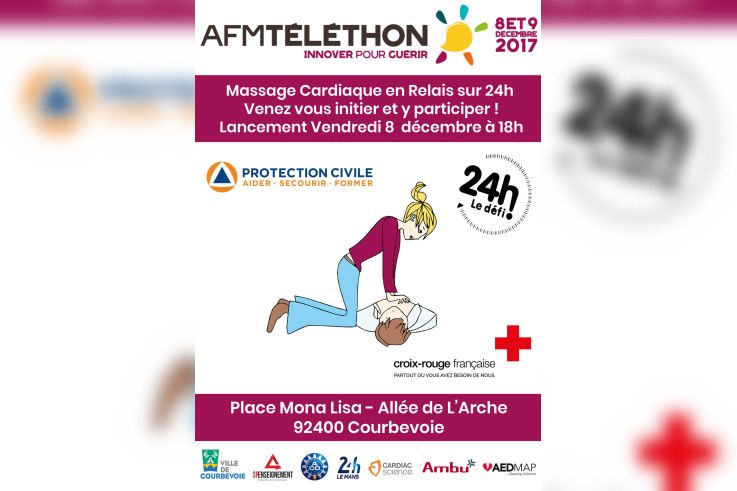 Téléthon 2017 : un relais de 24h de massage cardiaque à la Défense ! 