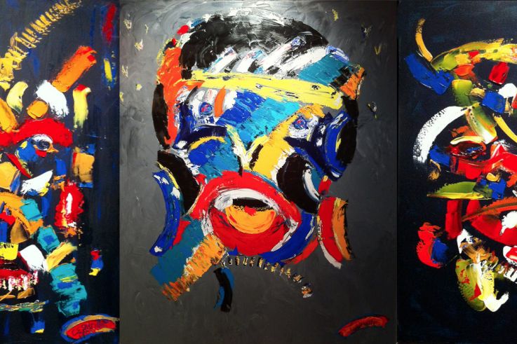 Marc Cerrone expose ses peintures aux Deux Magots