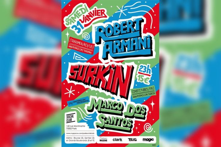 Soirée, Clubbing, Paris, Social Club, Surkin, Marco Dos Santos, Armani