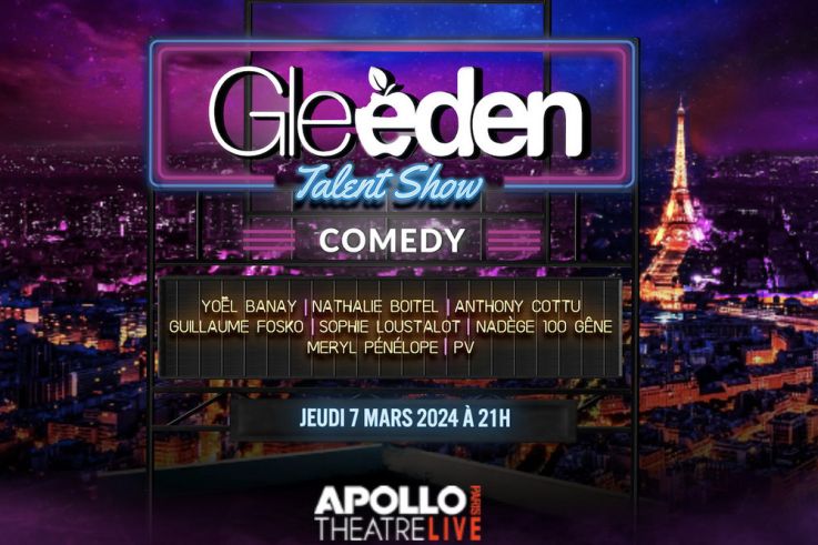 Le Gleeden Talent Show Comedy, plateau de stand-up à l'Apollo Théâtre et en live streaming