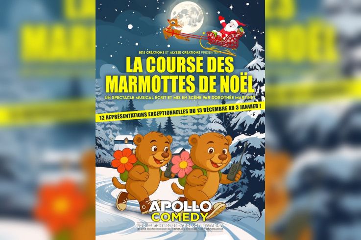 La Course des Marmottes de Noël : spectacle musical à l’Apollo Comedy