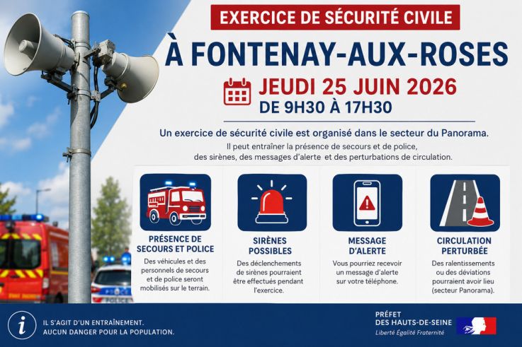 Pourquoi des sirènes vont retentir à Fontenay-aux-Roses le 25 juin ?