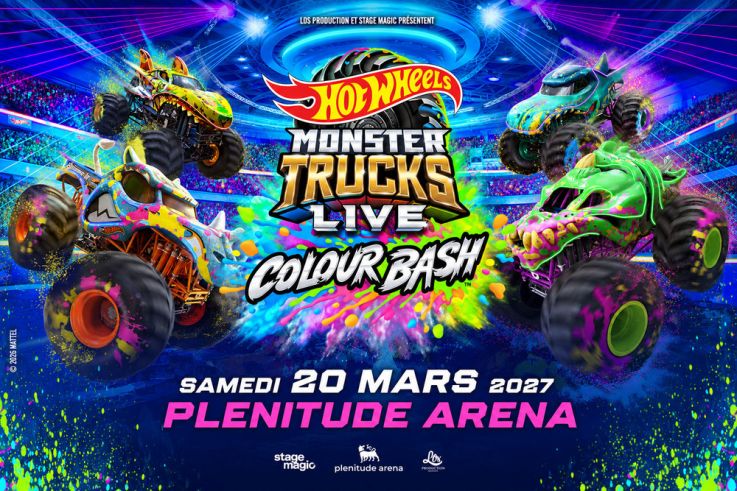 Hot Wheels Monster Trucks Live Colour Bash, le show délirant de retour en 2027 à La Défense Arena