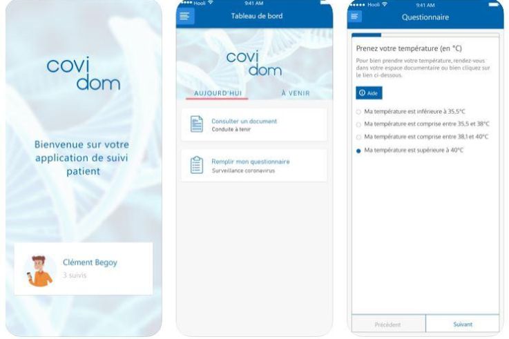 Covidom, une application de suivi pour les malades du coronavirus