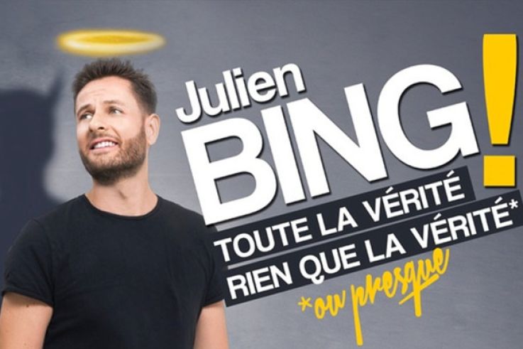 Julien Bing présente son spectacle 'Toute la Vérité Rien que la Vérité ou Presque' au Palais des Glaces - Salle 2, Paris